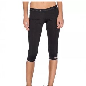 ADIDAS BY STELLA MCCARTNEY REVOLVE BLACK CROPPED LEGGINGS S